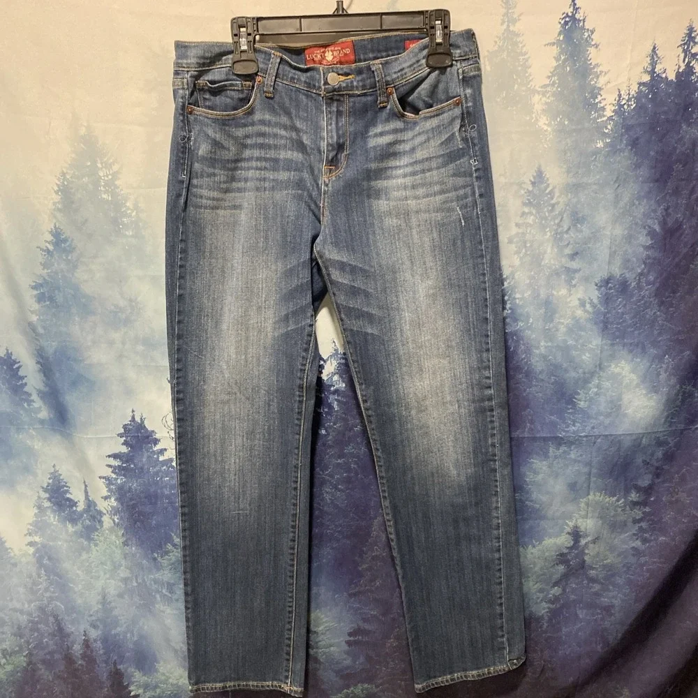 Lucky BRAND Sofia Straight High Back Rise Blue Denim Jeans 14/32